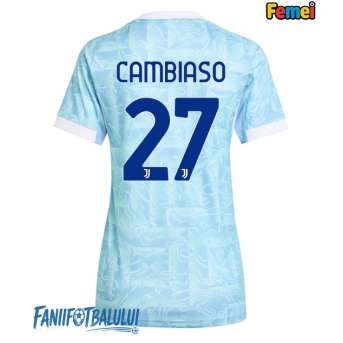 Juventus Andrea Cambiaso #27 Tricou Fotbal Replică 2025-26 Femei Deplasare